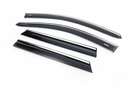 Window deflectors with chrome trim (Niken, 4 pcs) for Nissan Qashqai 2014-2021 - image 5