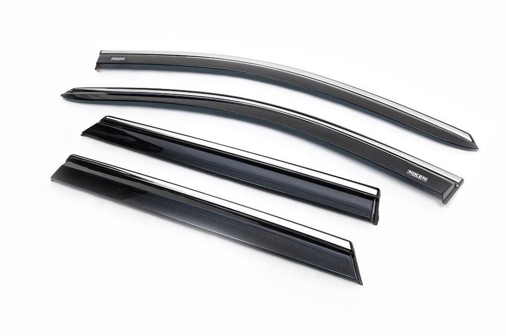 Window deflectors with chrome trim (Niken, 4 pcs) for Nissan Qashqai 2014-2021 - image 5