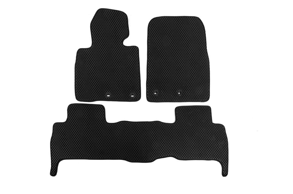 EVA V-2 polyurethane floor mats (2012-2021, Black) for Toyota Land Cruiser 200 - image 1