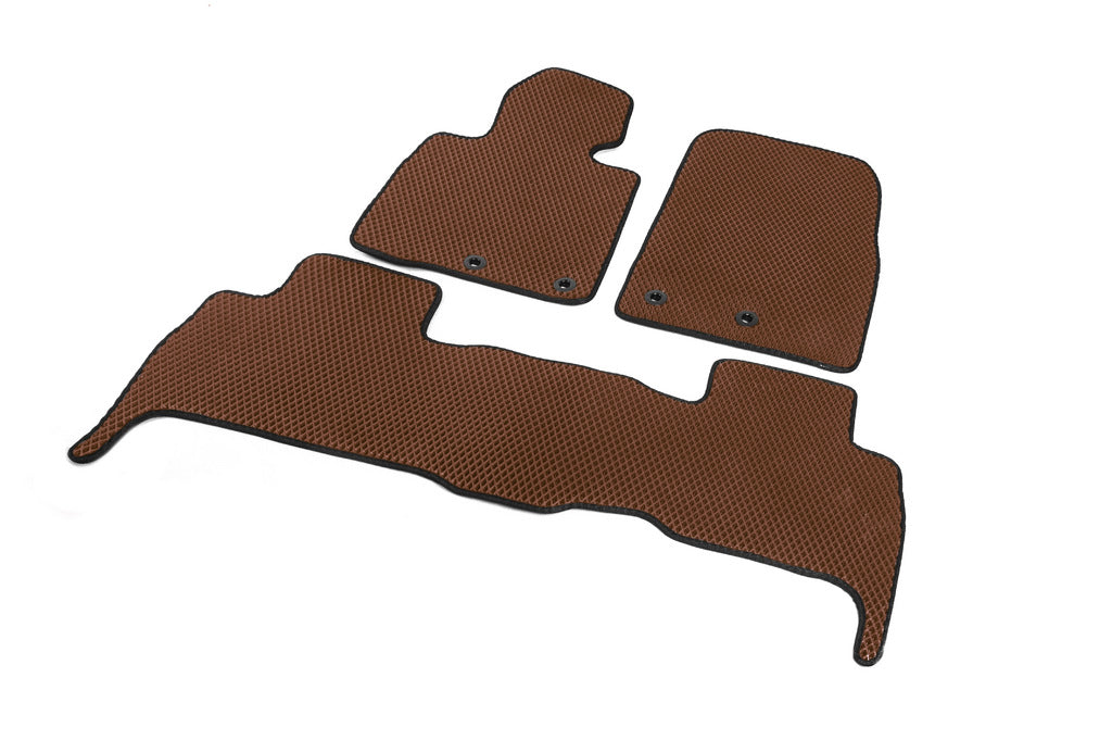 EVA V-2 polyurethane floor mats (2012-2021, Brown) for Toyota Land Cruiser 200 - image 2