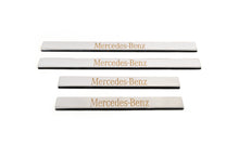 Door Sill Protectors Carmos Stainless Steel 4 pcs for Mercedes E-сlass W210 1995-2002 - image 2