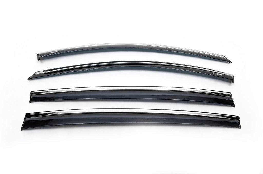 Chromium HB deflectors (4 pieces, Niken) for Renault Megane III 2009-2016 - Reelken Auto
