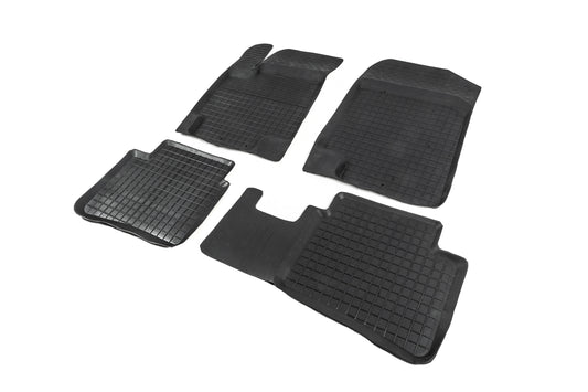 Rubber floor mats with edge (4 pcs, Polytep) for Hyundai Accent 2006-2010 - image 2
