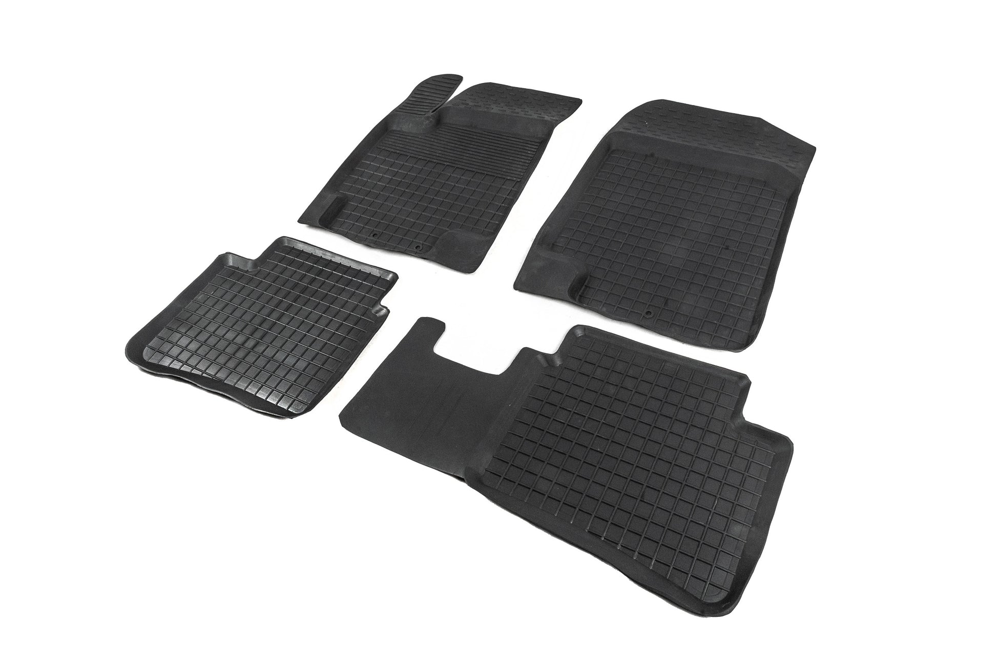 Rubber floor mats with edge (4 pcs, Polytep) for Kia Rio 2005-2011 - image 2