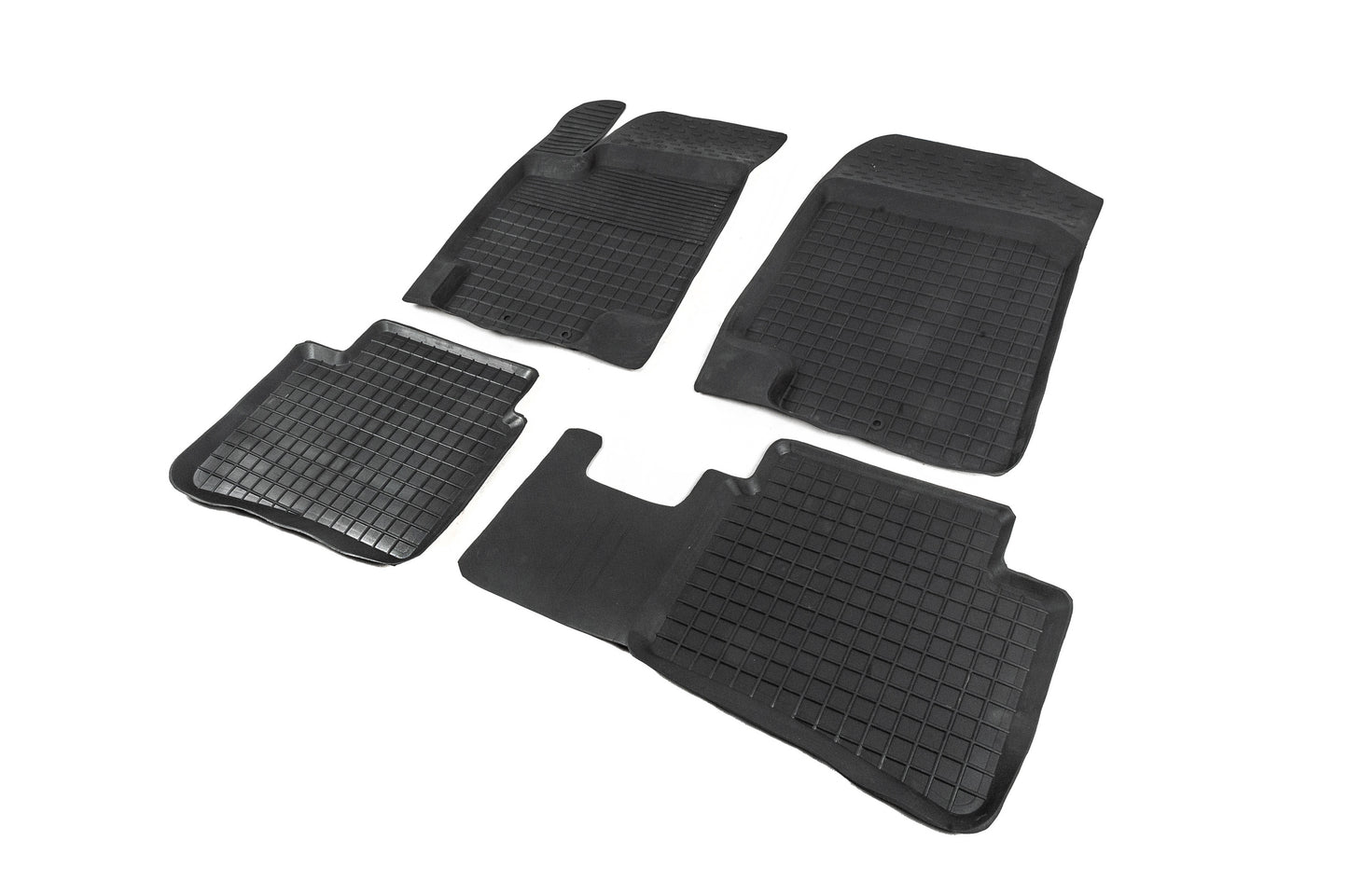 Rubber floor mats with edge (4 pcs, Polytep) for Hyundai Accent 2006-2010 - image 2