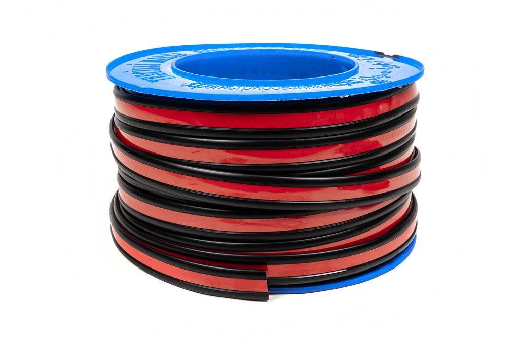 Black molding with red stripe per meter sal16b (1 meter, 27 mm) - Reelken Auto