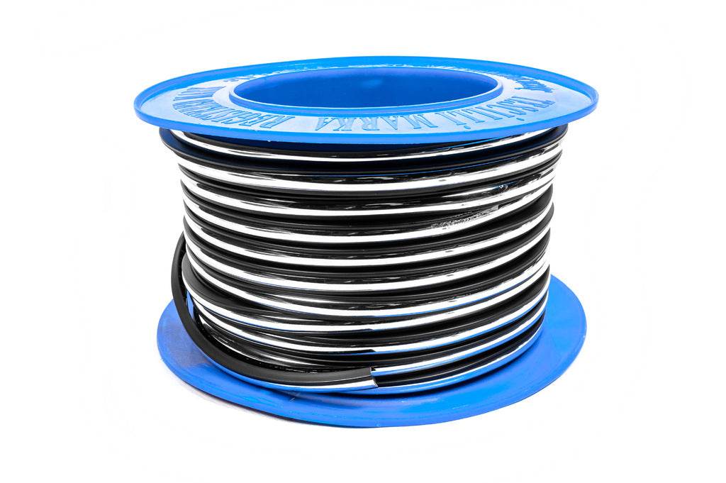 Black molding with chrome strip per meter sal32 (1 meter, 13.5 mm) - Reelken Auto
