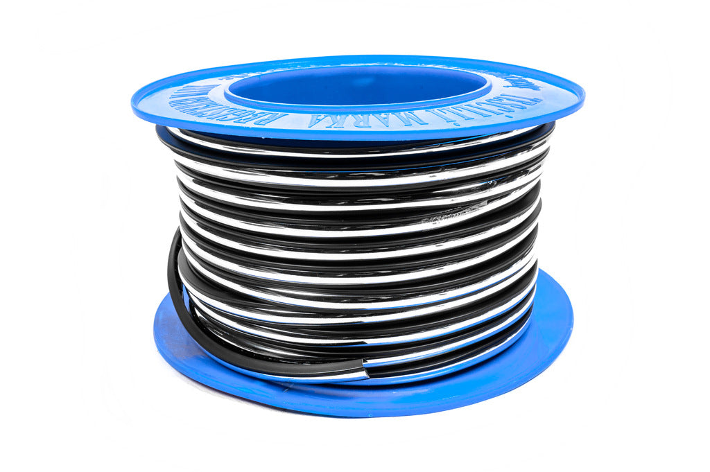 Black door molding with chrome strip by the meter sal32 (1 meter, 13.5 mm) - image 3