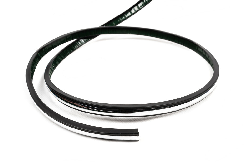 Black door molding with chrome strip by the meter sal32 (1 meter, 13.5 mm) - image 1