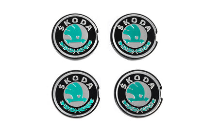 Wheel center caps 56/51mm sk5651 (4 pcs) for Skoda - image 2
