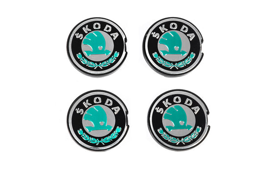 Wheel center caps 56/51mm sk5651 (4 pcs) for Skoda - image 2