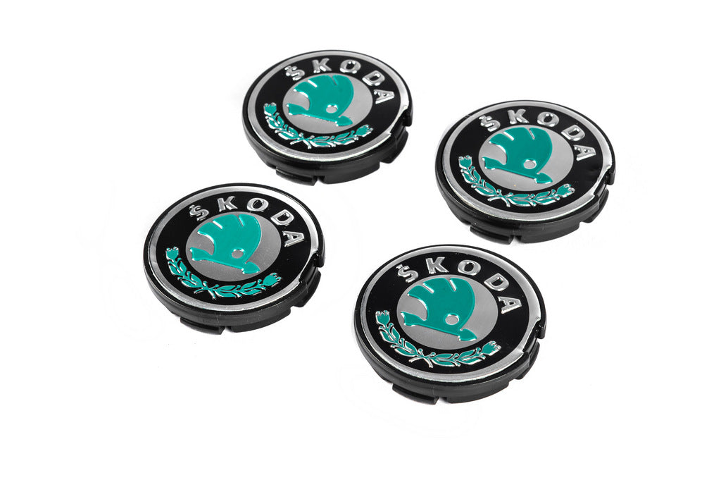 Wheel center caps 56/51mm sk5651 (4 pcs) for Skoda - image 1