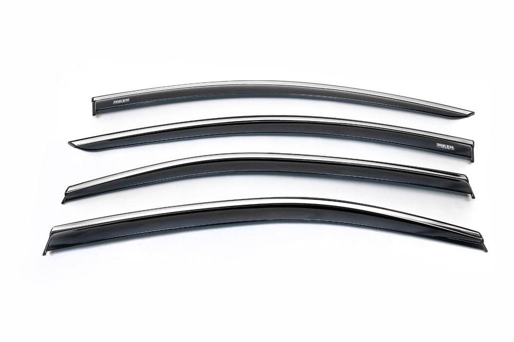 Window vents with chrome (4 PCs, Niken) for Toyota Corolla 2019↗︎ - Reelken Auto