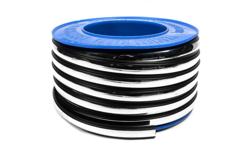 Black molding with chrome strip per meter sal35 (1 meter, 26 mm) - Reelken Auto