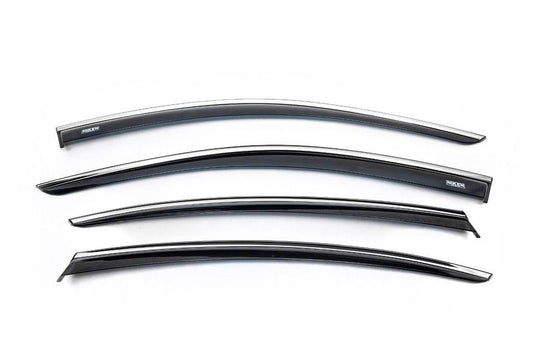 Window vents with chrome molding SD (4 PCs, Niken) for Volkswagen Passat B8 2015-2023 - Reelken Auto
