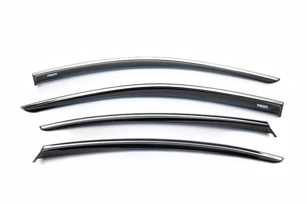 Window Deflectors with Chrome Trim SD (4 pcs, Niken) for Volkswagen Passat B8 2015-2023 - image 2