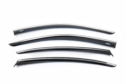 Window Deflectors with Chrome Trim SD (4 pcs, Niken) for Volkswagen Passat B8 2015-2023 - image 2