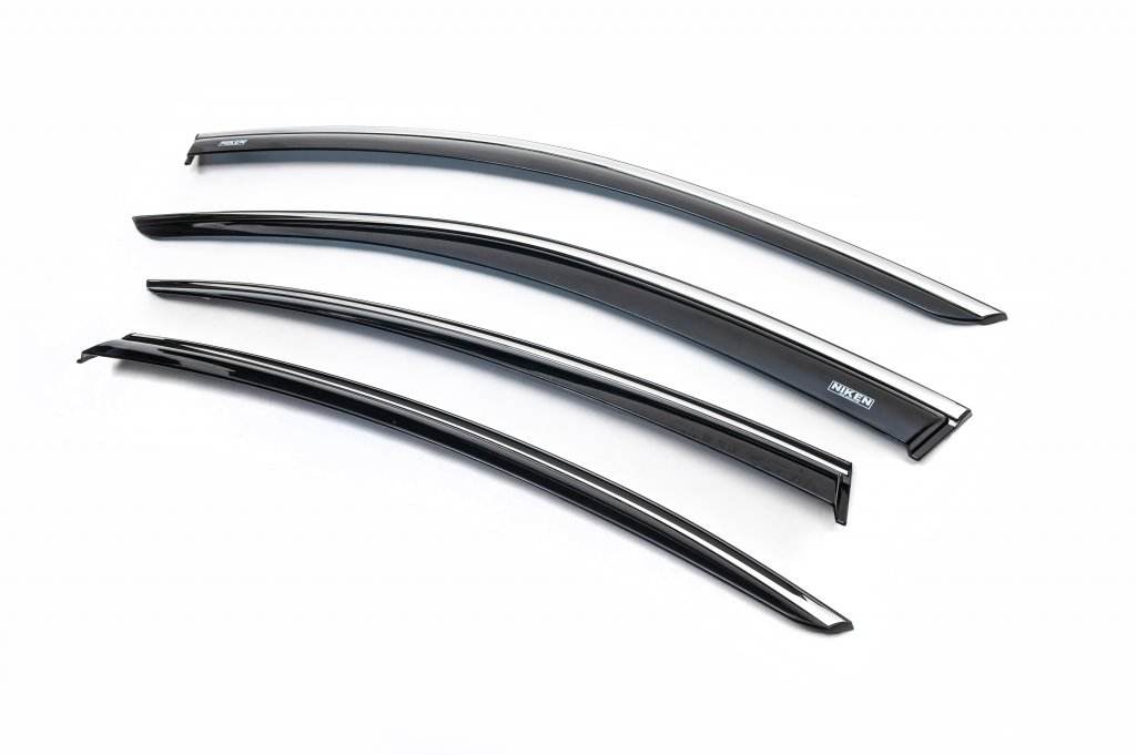 Window vents with chrome molding SD (4 PCs, Niken) for Volkswagen Passat B8 2015-2023 - Reelken Auto