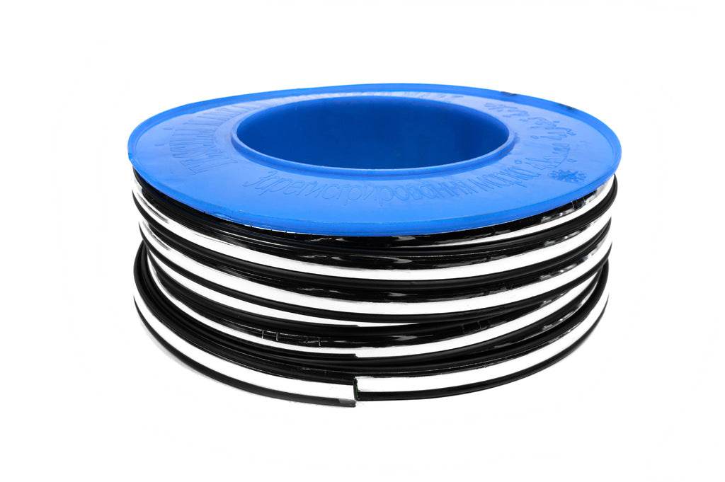 Black molding with chrome strip per meter sal13 (1 meter, 16.5 mm) - Reelken Auto