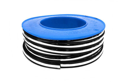 Black molding with chrome strip per meter sal13 (1 meter, 16.5 mm) - Reelken Auto