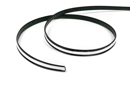 Black molding with chrome strip per meter sal13 (1 meter, 16.5 mm) - Reelken Auto