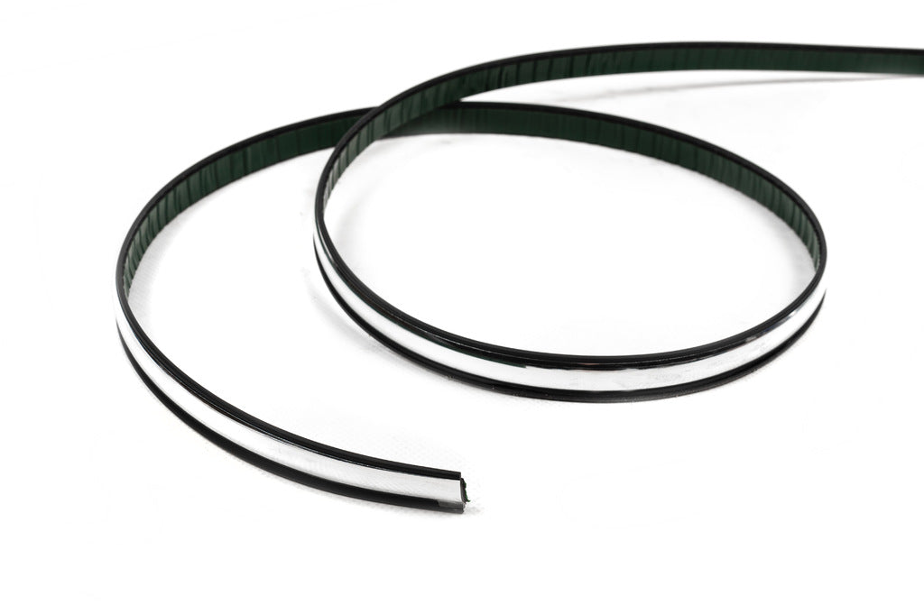 Black door molding with chrome strip by the meter sal13 (1 meter, 16.5 mm) - image 1