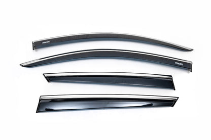 Window deflectors with chrome trim (4 pcs, Niken) for Toyota C-HR 2016-2023 - image 3