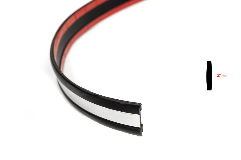 Clearance Black door molding with chrome strip by the meter sal16a (1 meter, 27 mm) - image 2