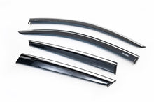 Window deflectors with chrome trim (4 pcs, Niken) for Toyota C-HR 2016-2023 - image 1