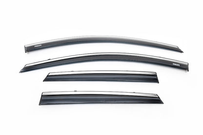 Window Deflectors with Chrome Trim Niken (2012-2015, HB/SW, 4 pcs) for Toyota Auris 2012-2018 - image 2