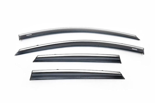 Chrome wind deflectors (HB/SW, 4 pcs, Niken) for Toyota Auris 2012-2018 - Reelken Auto