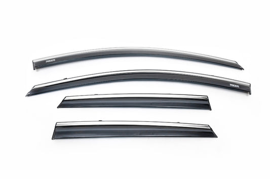 Window Deflectors with Chrome Trim Niken (2012-2015, HB/SW, 4 pcs) for Toyota Auris 2012-2018 - image 2