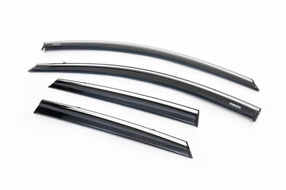 Window Deflectors with Chrome Trim Niken (2012-2015, HB/SW, 4 pcs) for Toyota Auris 2012-2018 - image 1