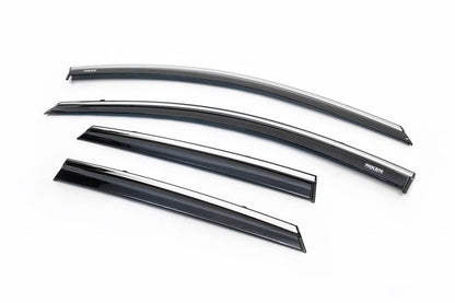 Chrome wind deflectors (HB/SW, 4 pcs, Niken) for Toyota Auris 2012-2018 - Reelken Auto
