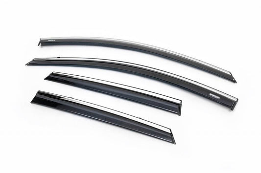 Chrome wind deflectors (HB/SW, 4 pcs, Niken) for Toyota Auris 2012-2018 - Reelken Auto