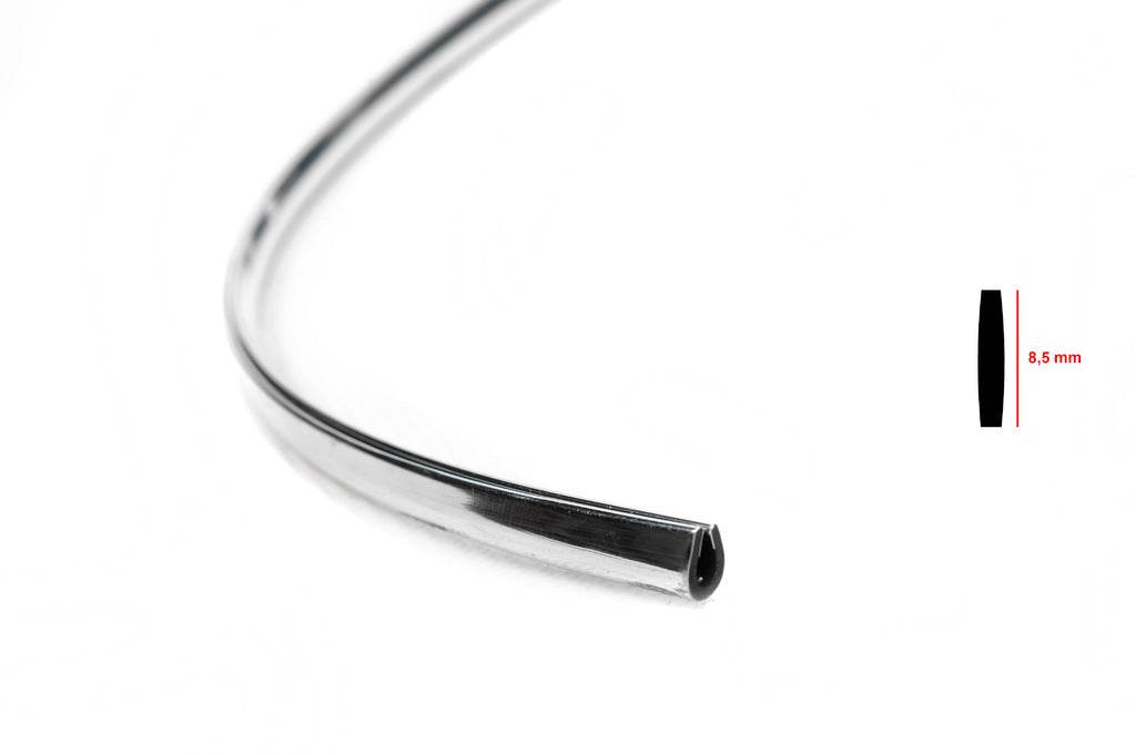 Chrome molding per meter U-shaped sal19a (1 meter, 8.5 mm) - Reelken Auto
