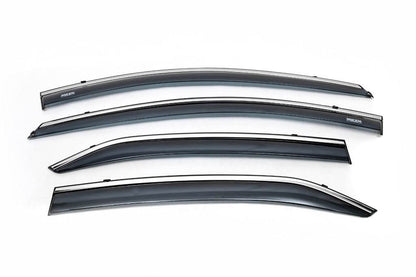 Window vents with chrome (4 PCs, Niken) for Toyota Corolla 2013-2019 - Reelken Auto