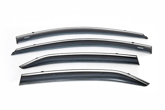 Window vents with chrome (4 PCs, Niken) for Toyota Corolla 2013-2019 - Reelken Auto