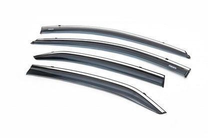 Window vents with chrome (4 PCs, Niken) for Toyota Corolla 2013-2019 - Reelken Auto