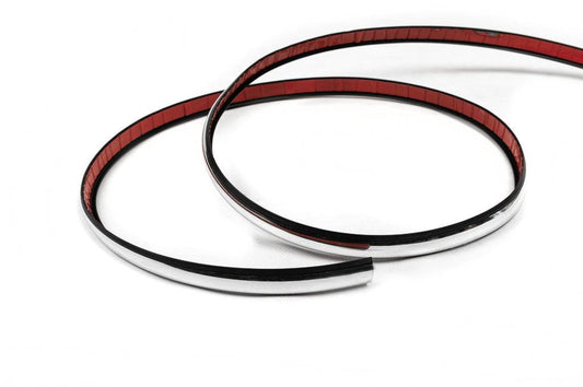 Black molding with chrome strip per meter sal122 (1 meter, 19 mm) - Reelken Auto