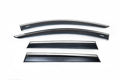 Window deflectors with chrome trim (4 pcs, Niken) for Renault Duster 2018-2024 - image 2