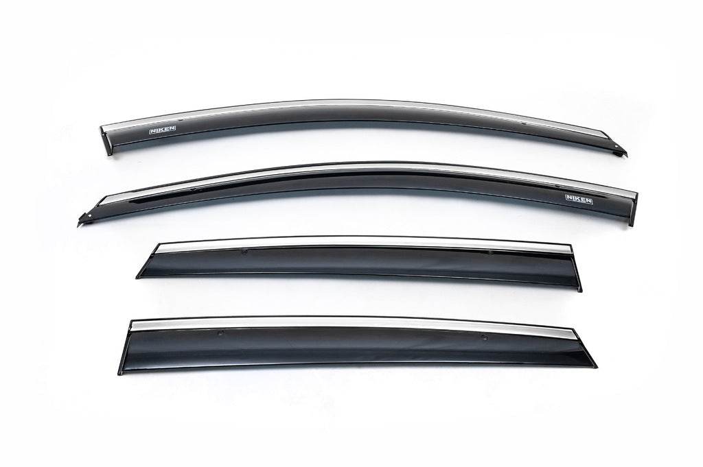 Window vents with chrome HB (4 PCs, Niken) for Volkswagen Polo 2010-2017 - Reelken Auto