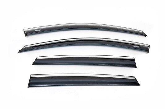 Window vents with chrome HB (4 PCs, Niken) for Volkswagen Polo 2010-2017 - Reelken Auto