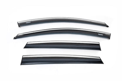 Window Deflectors with Chrome Trim HB (4 pcs, Niken) for Volkswagen Polo 2010-2017 - image 2