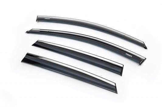 Window Deflectors with Chrome Trim HB (4 pcs, Niken) for Volkswagen Polo 2010-2017 - image 1