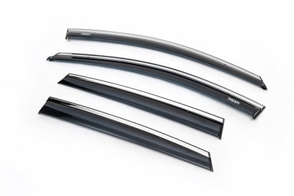 Window Deflectors with Chrome Trim HB (4 pcs, Niken) for Volkswagen Polo 2010-2017 - image 1