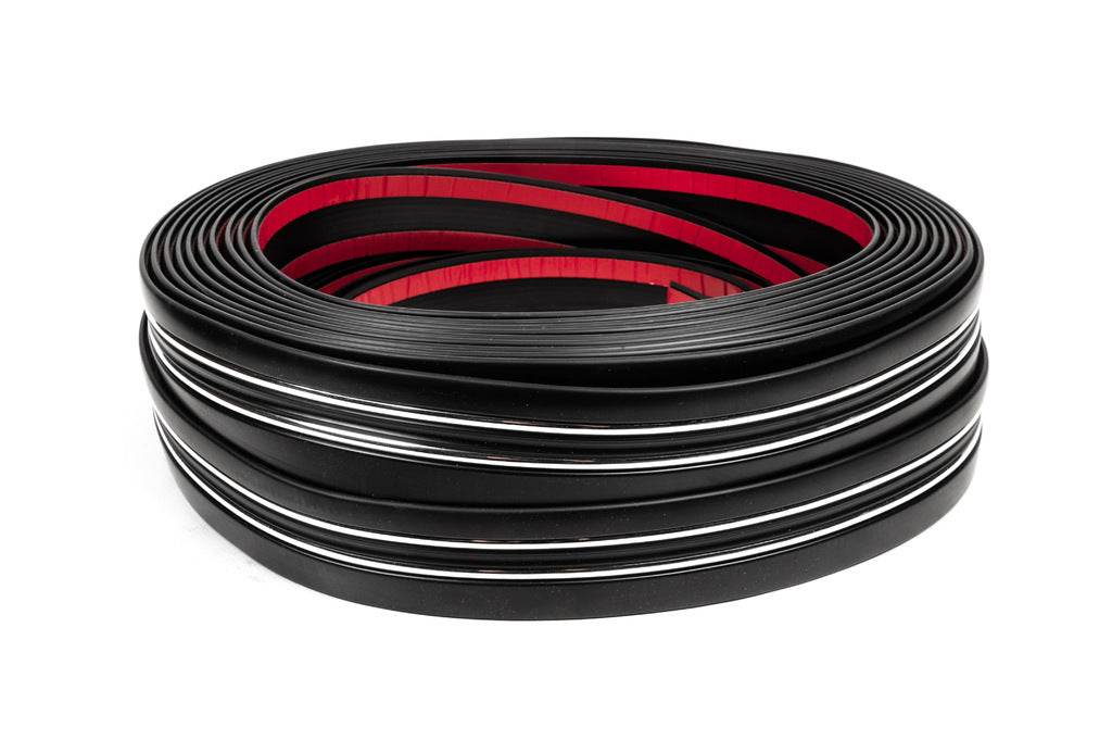Black molding with chrome strip per meter sal97 (1 meter, 54 mm) - Reelken Auto