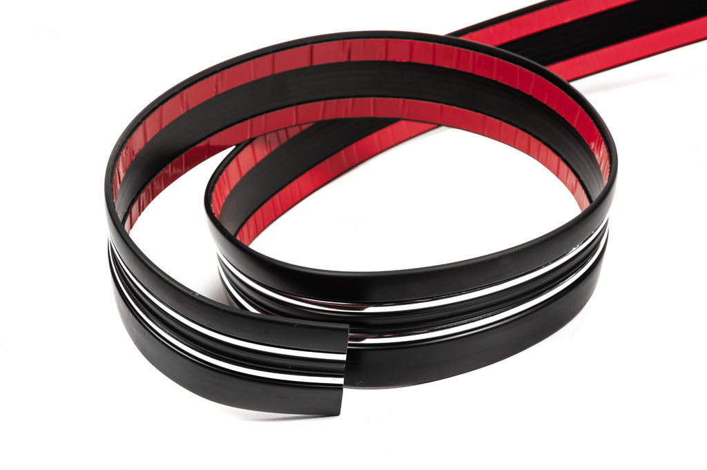 Black door molding with chrome strip by the meter sal97 (1 meter, 54 mm) - image 1