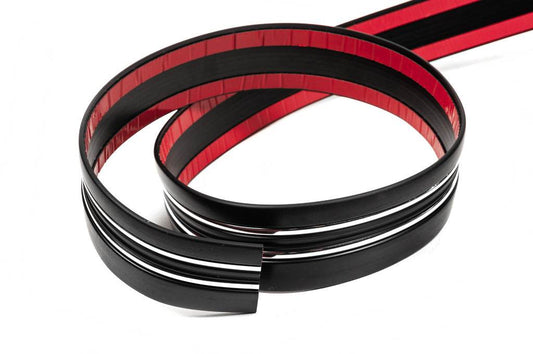 Black molding with chrome strip per meter sal97 (1 meter, 54 mm) - Reelken Auto