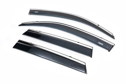 Window Deflectors with Chrome Trim SD (4 pcs, Niken) for Skoda Rapid 2012-2019 - image 9